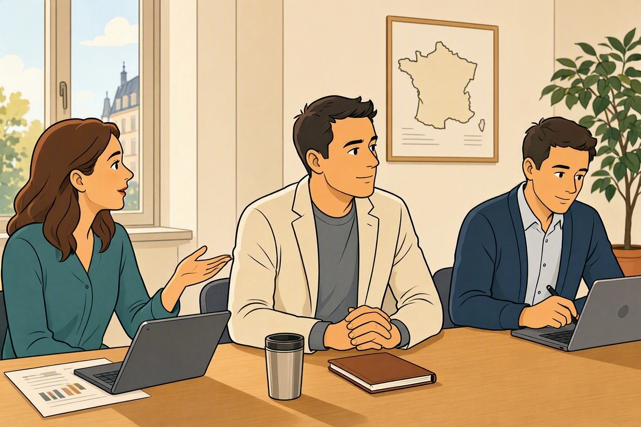 Séance de formation IA avec une équipe